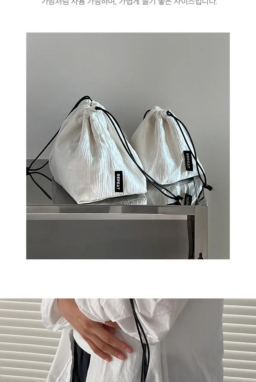 리핏 샤인 스트링 파우치 2size (2colors) 상세페이지 3