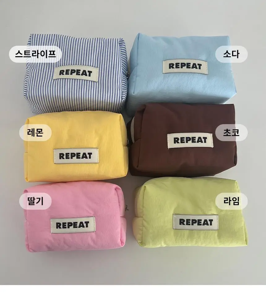 리핏 솜사탕 스퀘어 파우치 (6colors) 상세페이지 3