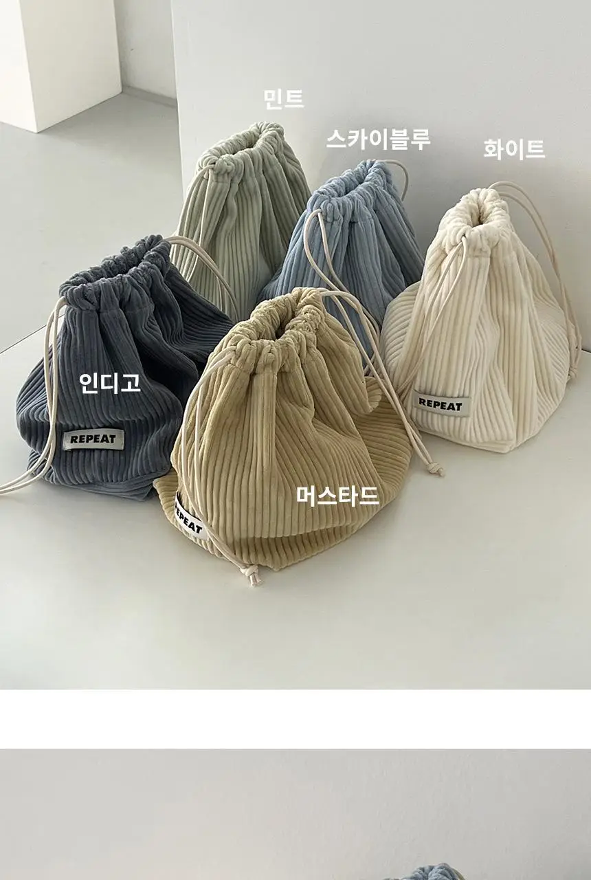리핏 파우더리 스트링백 파우치 (5colors) 상세페이지 2