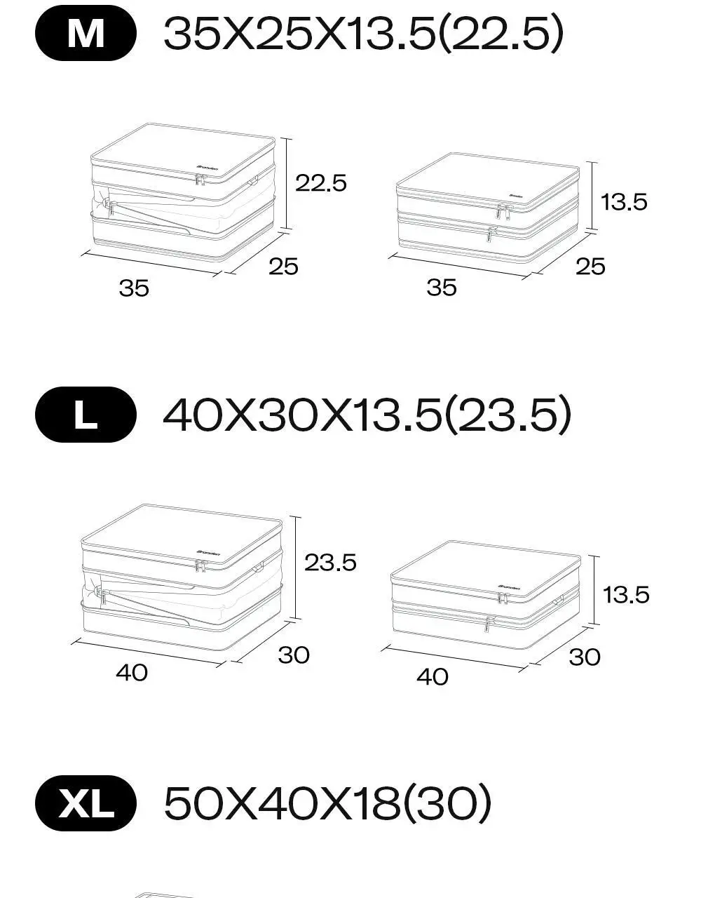 브랜든 여행 압축 파우치 세트 20인치 S+S+M (5 colors) 상세페이지 35