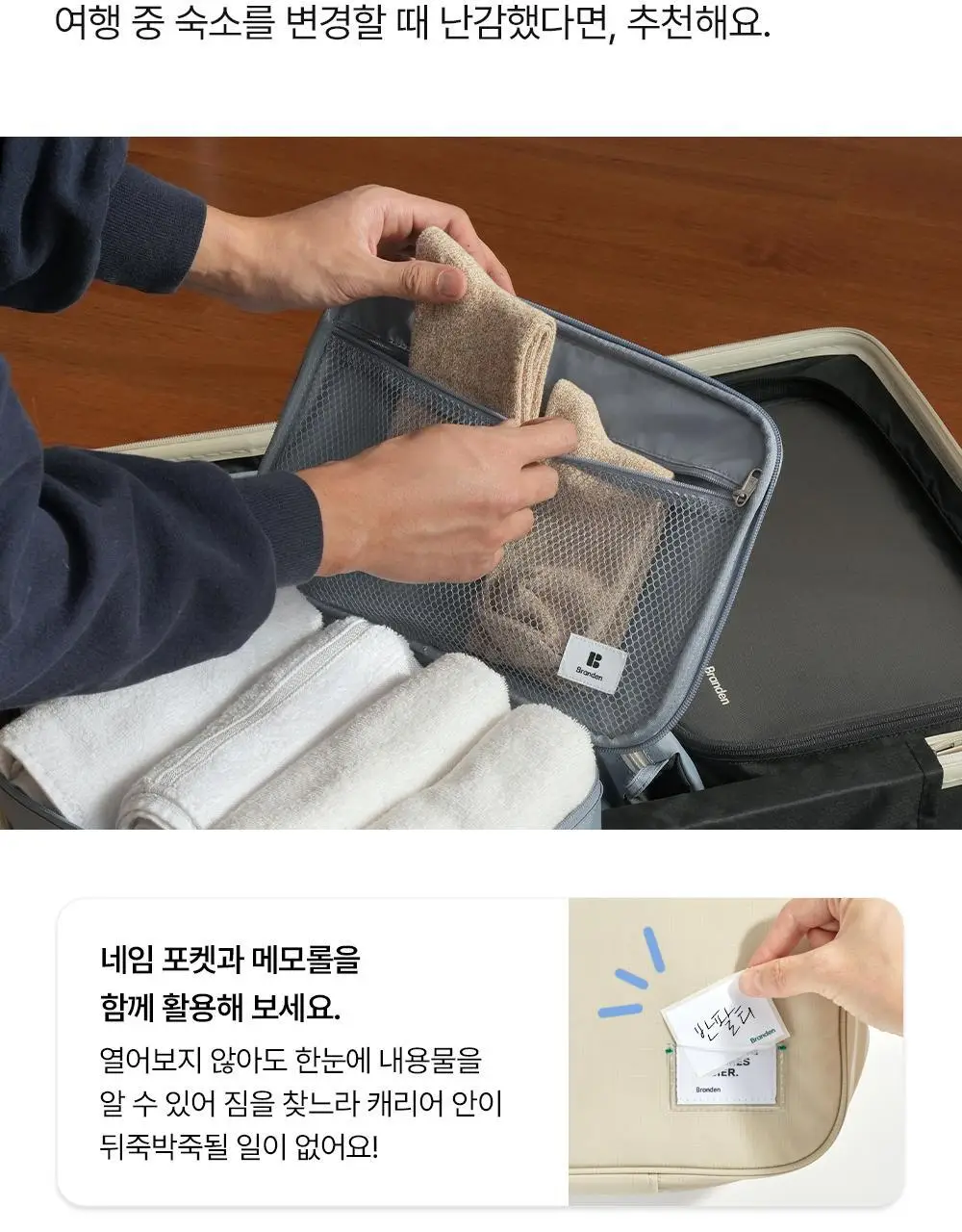 브랜든 여행 압축 파우치 워시백 세트 24인치 S+M+L+확장형 행잉 워시백 상세페이지 20