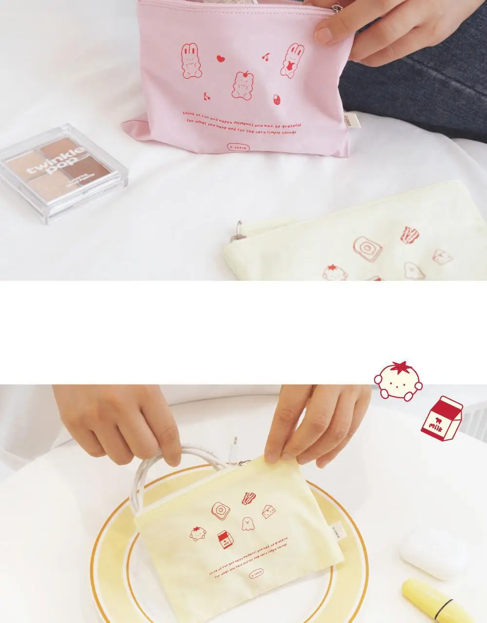 오첵 해피모먼트 데일리 미니 사각 파우치 상세페이지 5