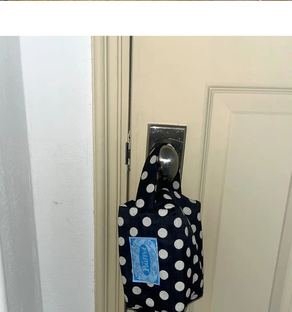 푸펫 실키 도트 파우치 네이비 상세페이지 3