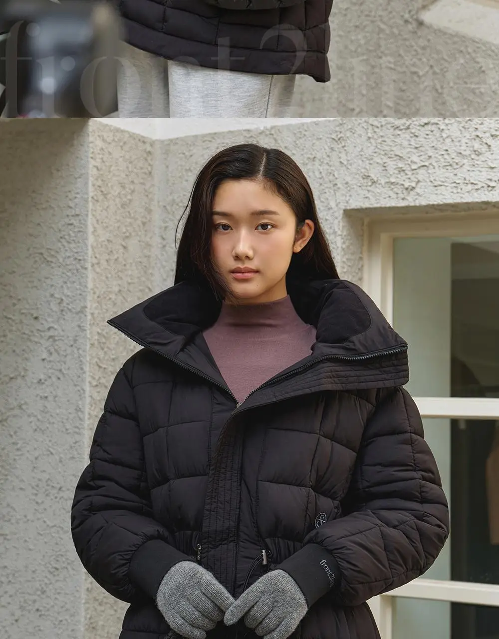 프론투라인 패딩 퀼팅 미니 스트랩 백 상세페이지 2