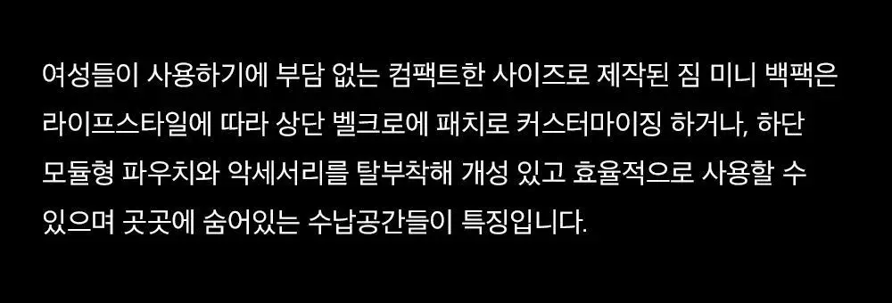 HDEX 짐 미니 백팩 22L 블랙 상세페이지 5
