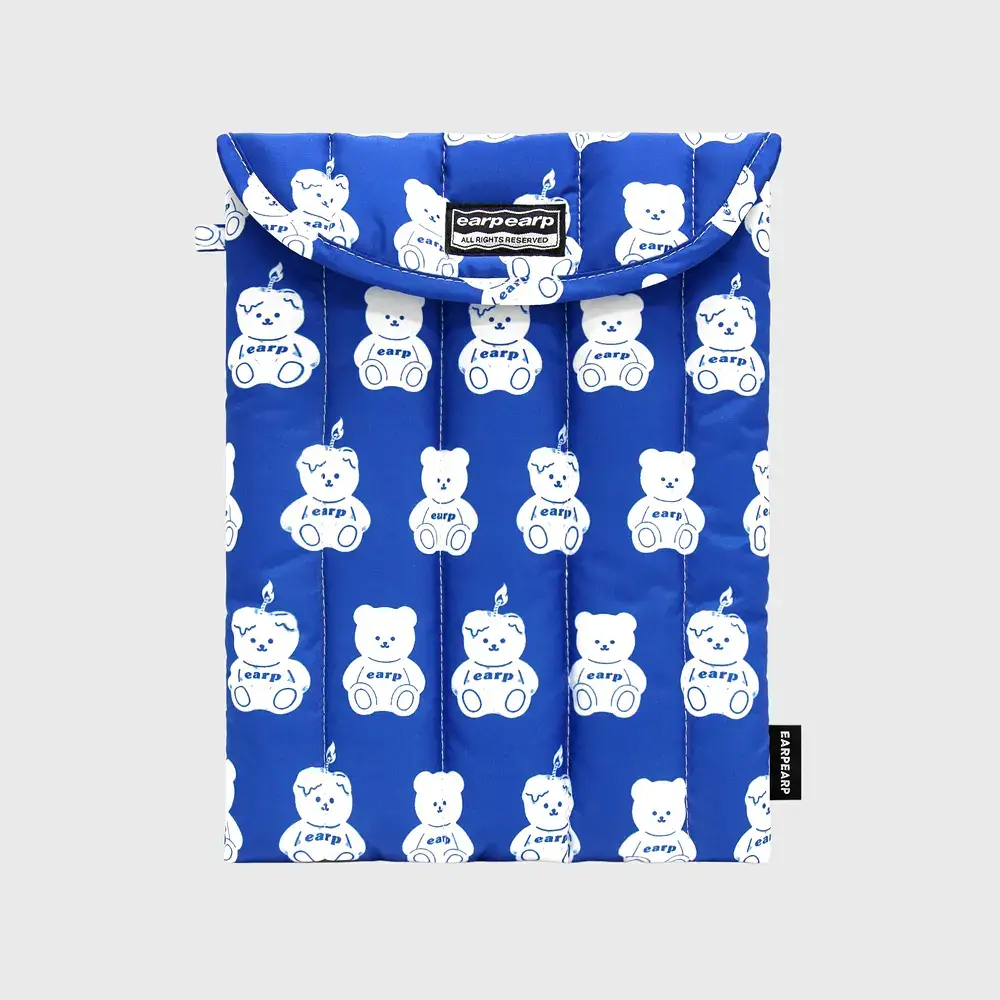 LITTLE FACO PATTERN-BLUE(11인치 패딩파우치)