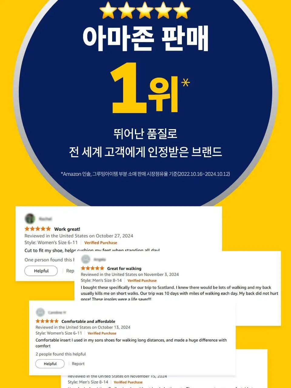 닥터숄 발뒤꿈치 쿠션 기능성 인솔 남자용 / 여자용 상세페이지 8