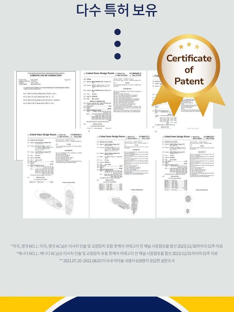 닥터숄 발바닥 3중 서포트 기능성 인솔 남자용 / 여자용 상세페이지 7