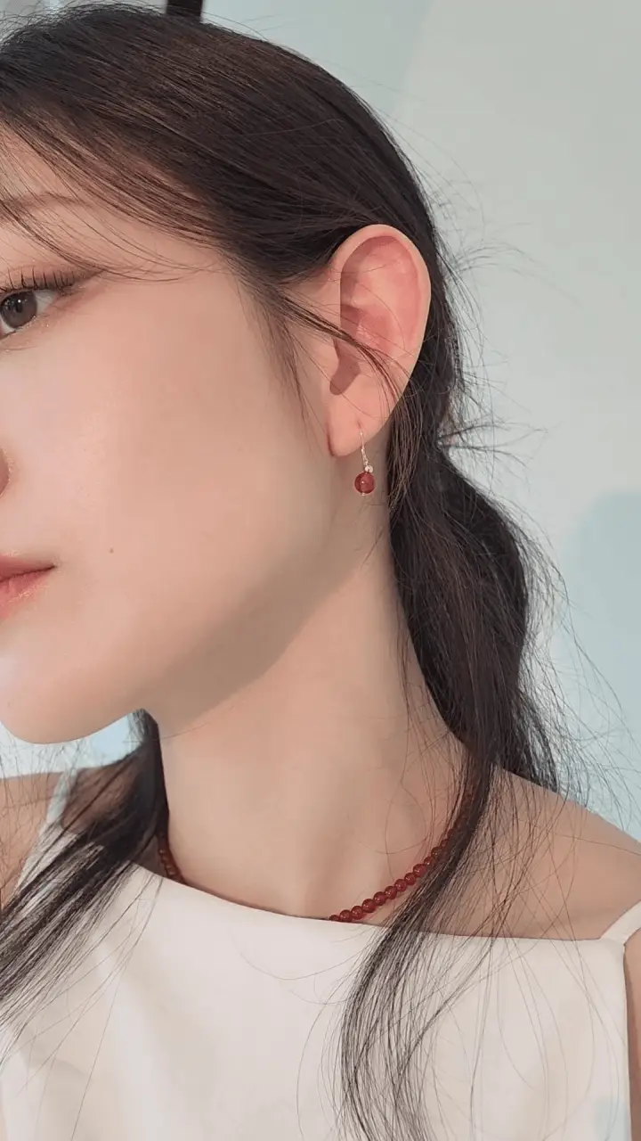 더블유비엘 14k 골드필드 누르 천연석 드롭 귀걸이 상세페이지 2