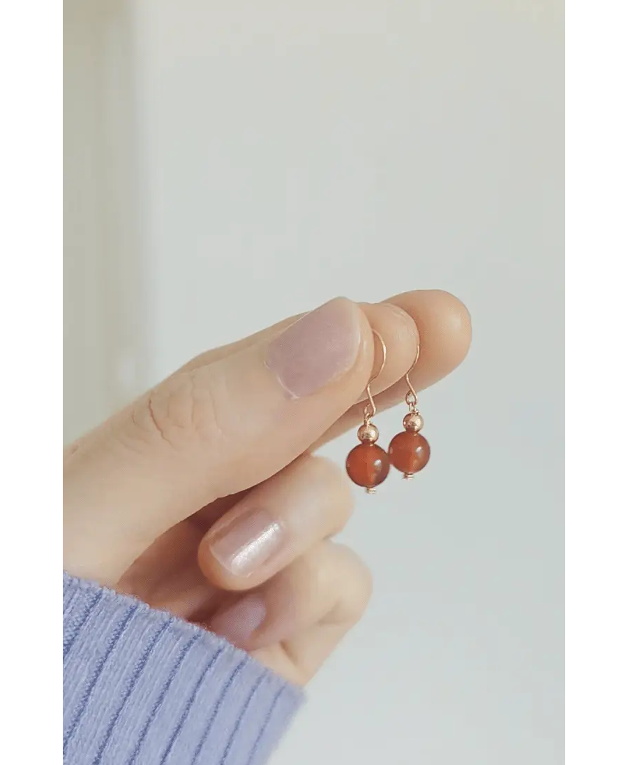 더블유비엘 14k 골드필드 누르 천연석 드롭 귀걸이 상세페이지 4