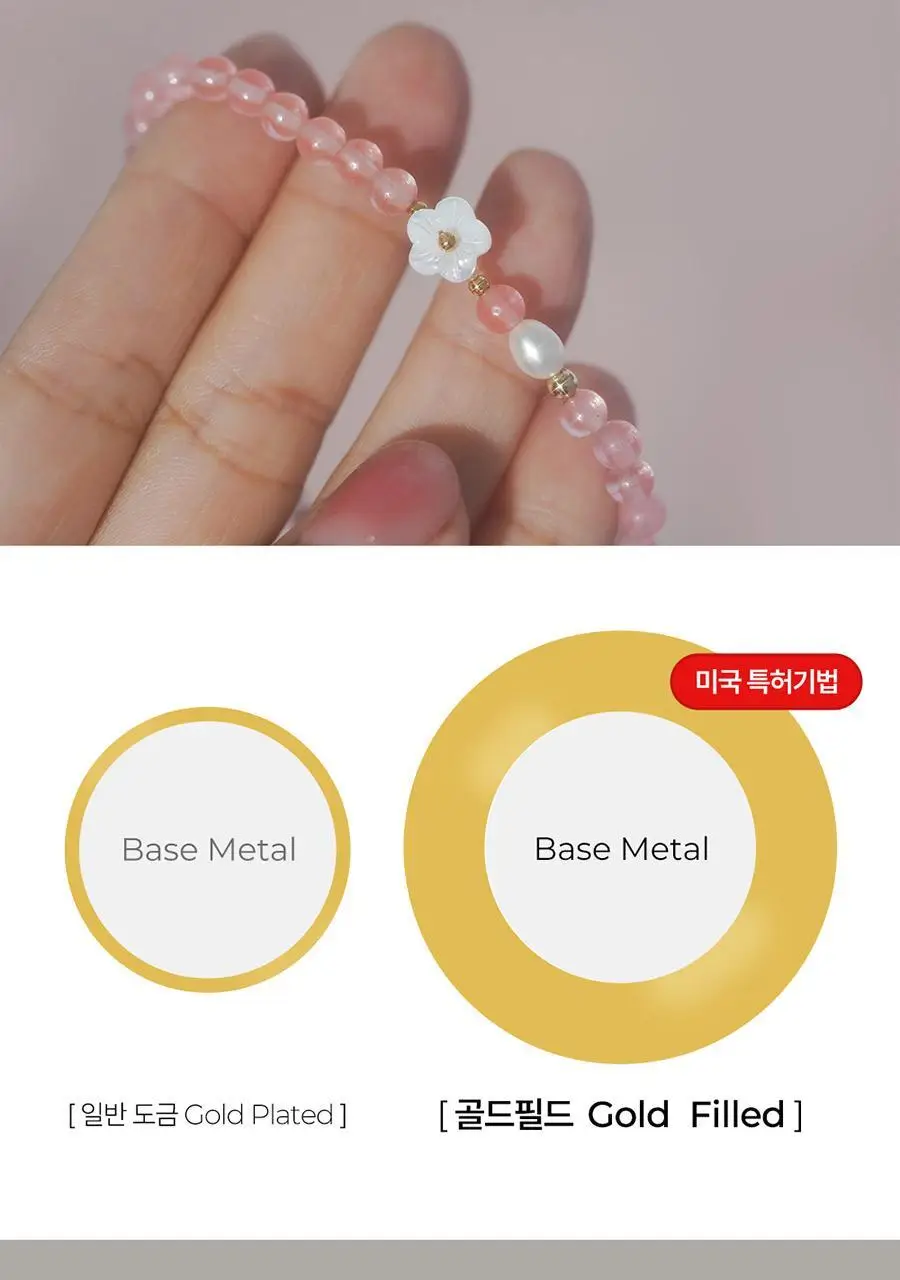 더블유비엘 14k 골드필드 사쿠 천연자개 벚꽃 팔찌 상세페이지 8