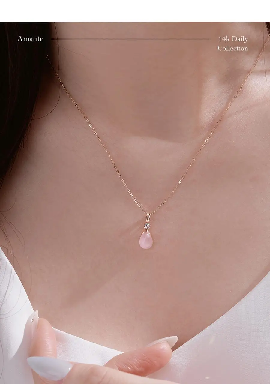 더블유비엘 14k 아망떼 장미수정 목걸이 상세페이지 3