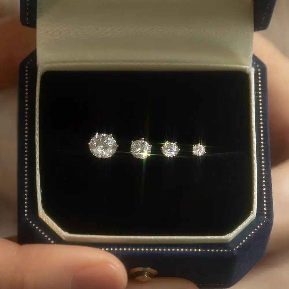 더블유비엘 14k 퓨어리 모이사나이트 귀걸이