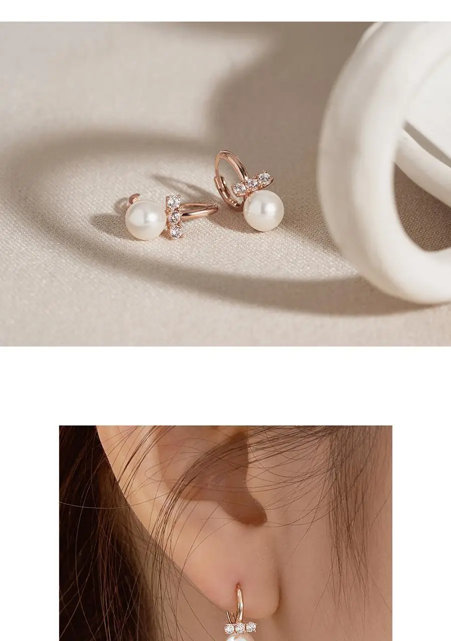 더블유비엘 14k post 델로 진주 원터치 링귀걸이 상세페이지 3
