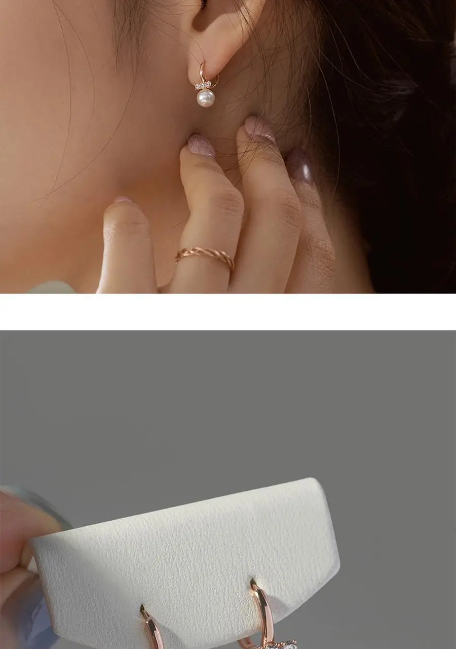더블유비엘 14k post 델로 진주 원터치 링귀걸이 상세페이지 8