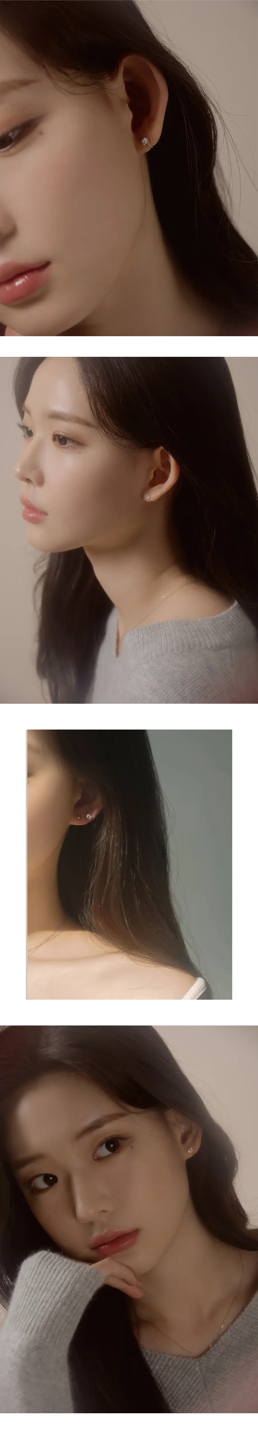 더블유비엘 14k post 로아 원터치 링귀걸이 상세페이지 3