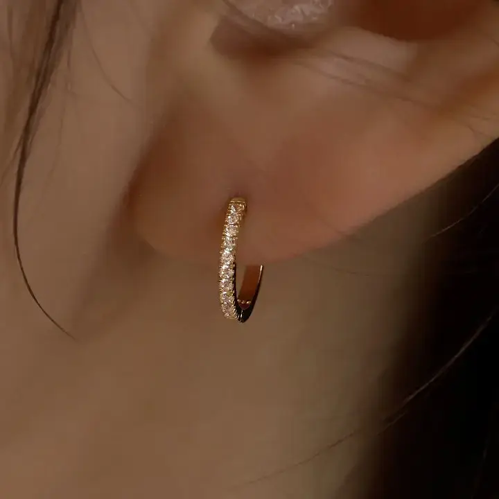 더블유비엘 14k post 올리아 원터치 링귀걸이