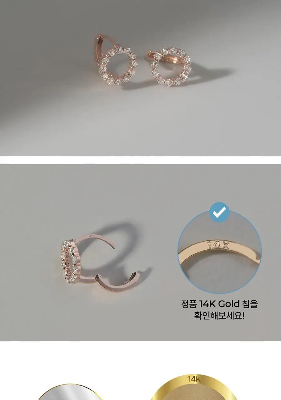 더블유비엘 14k post 클루아 원터치 링귀걸이 상세페이지 9
