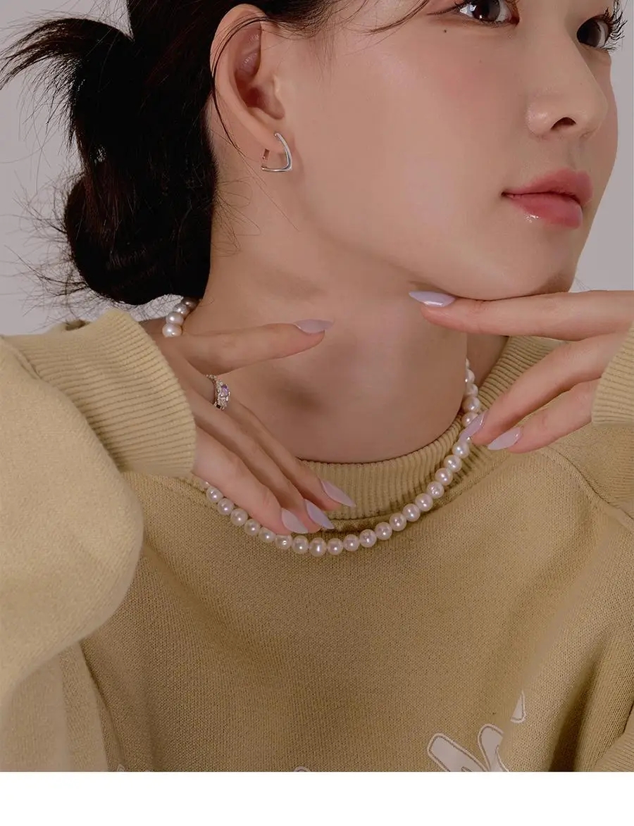 더블유비엘 925실버 트윈 원터치 링귀걸이 상세페이지 5