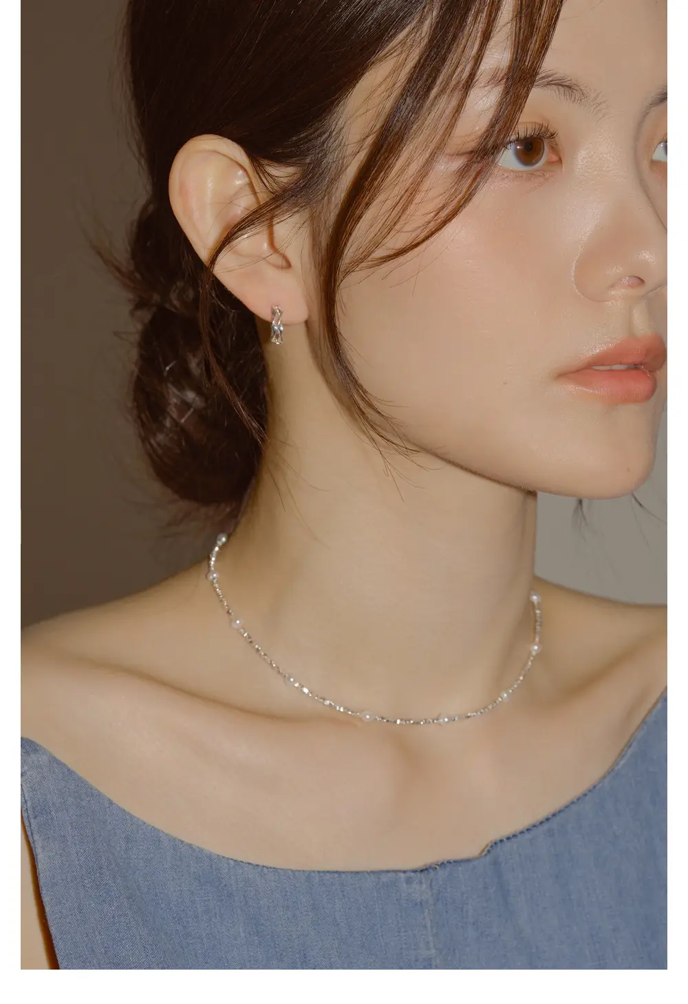 더블유비엘 925실버 플로우 원터치 링귀걸이 상세페이지 5