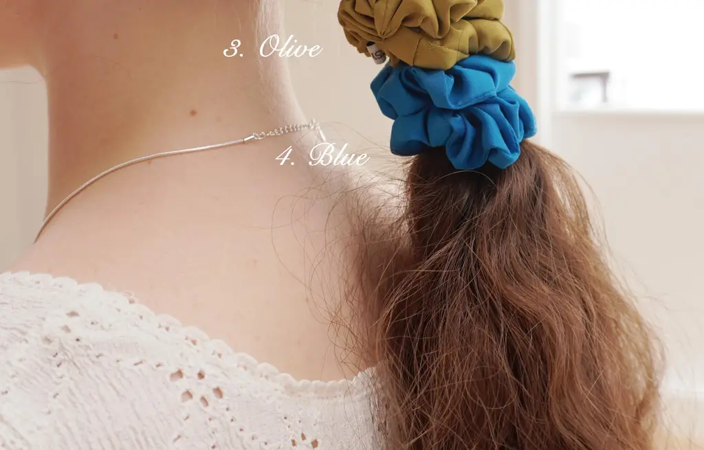 코지모지 썬샤워 스크런치 Summer 4colors (레드/화이트/올리브/블루) 상세페이지 10