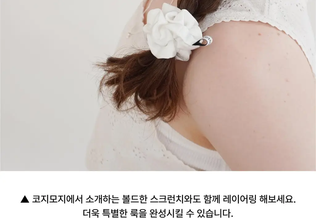 코지모지 썬샤워 스크런치 Summer 4colors (레드/화이트/올리브/블루) 상세페이지 24
