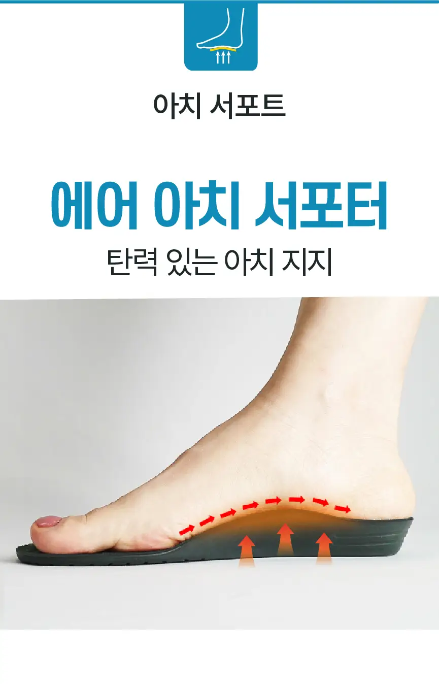 포렉스 소프트젤 부드러운 2Way 쿠션 에어 아치 서포터 깔창 (M/L/XL) 상세페이지 29