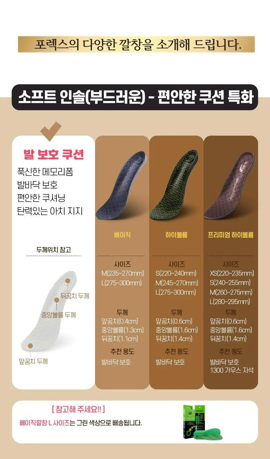 포렉스 푹신한 키높이 쿠션 반깔창 (MIDI/HIGH) 상세페이지 18