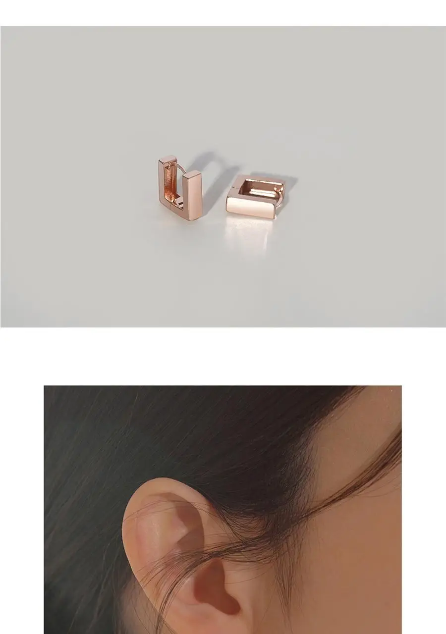 14k post 모크 스퀘어 원터치 링귀걸이 상세페이지 4