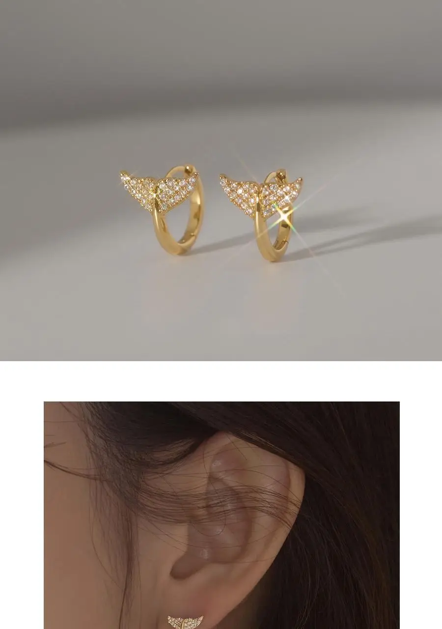14k post 벨루가 모이사나이트 고래꼬리 원터치 링귀걸이 상세페이지 6