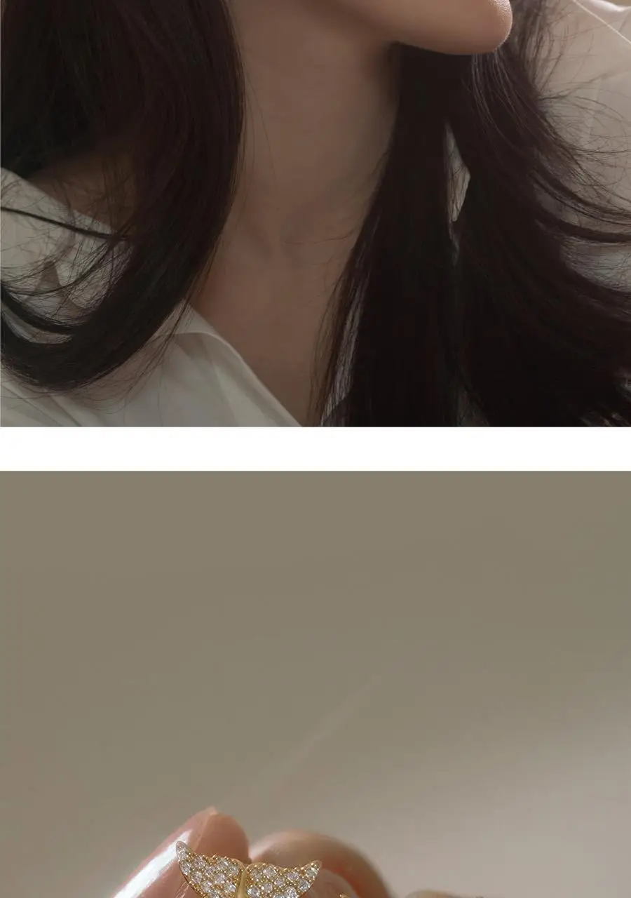 14k post 벨루가 모이사나이트 고래꼬리 원터치 링귀걸이 상세페이지 8