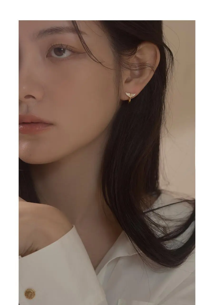 14k post 벨루가 모이사나이트 고래꼬리 원터치 링귀걸이 상세페이지 15