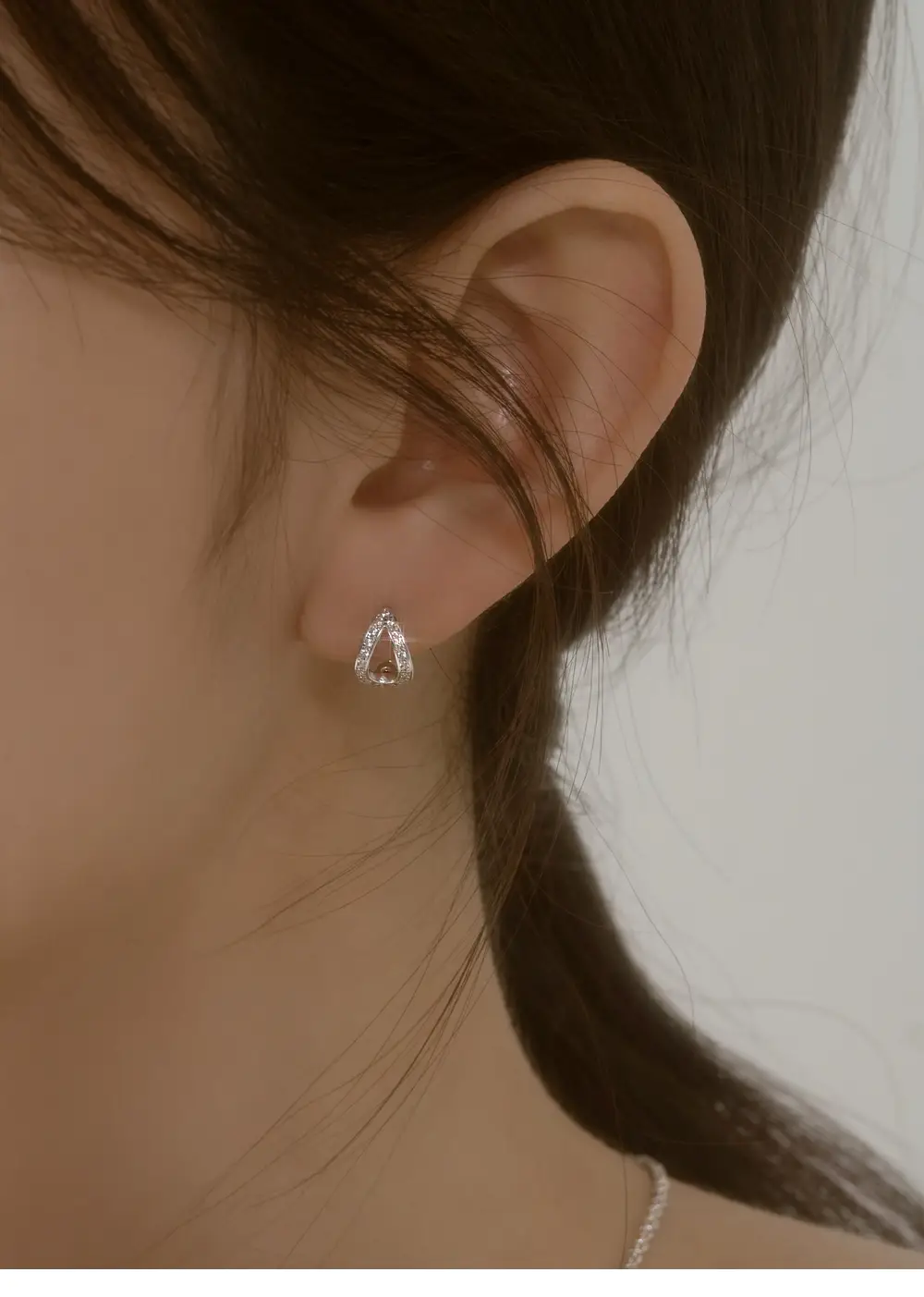 14k post 블론디 큐빅 원터치 링귀걸이 (3종/주문제작) 상세페이지 12