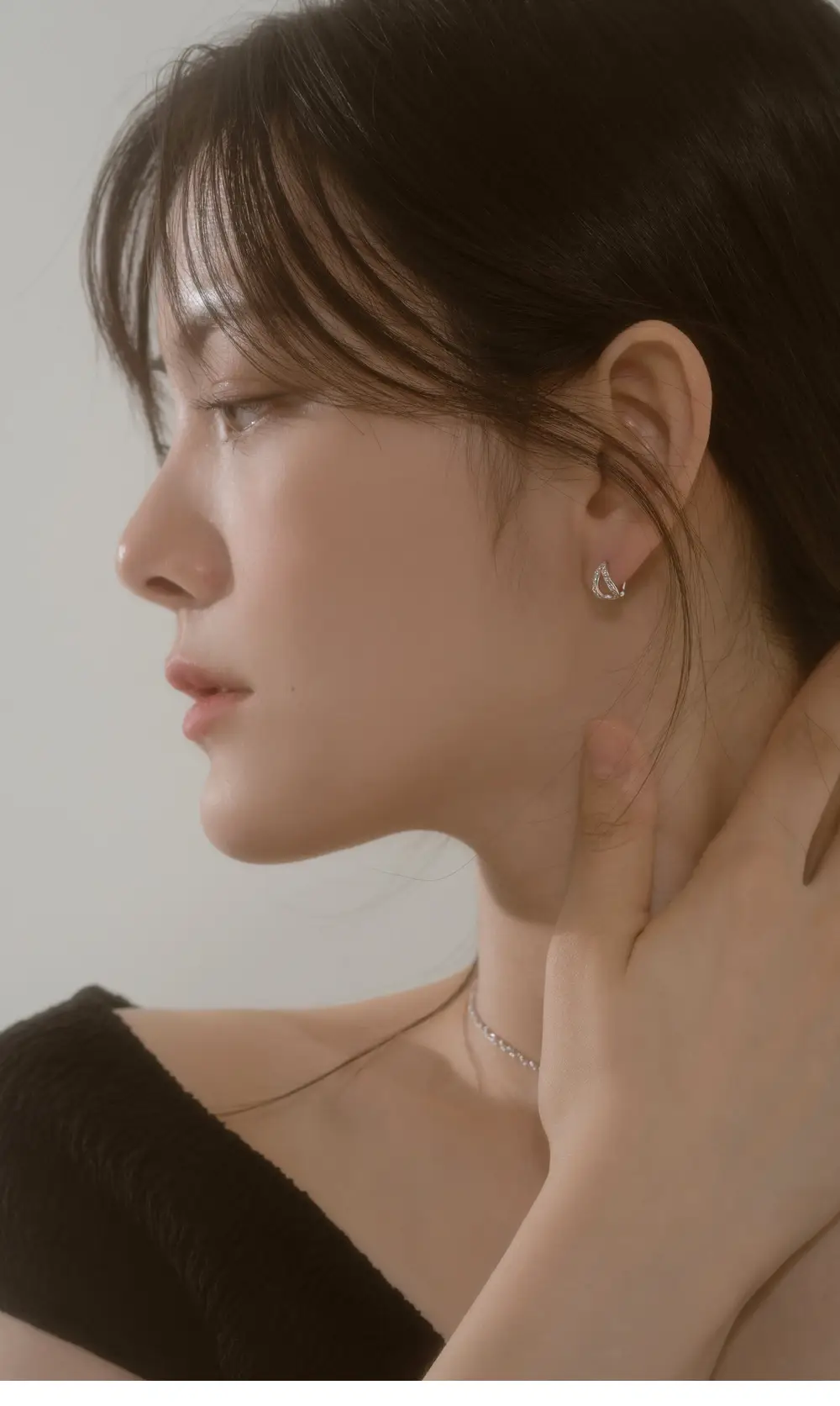 14k post 블론디 큐빅 원터치 링귀걸이 (3종/주문제작) 상세페이지 13