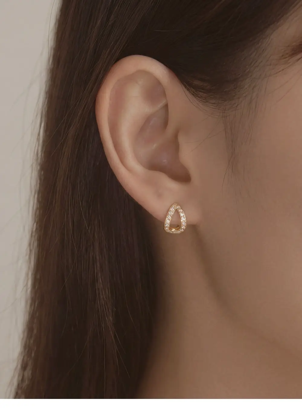 14k post 블론디 큐빅 원터치 링귀걸이 (3종/주문제작) 상세페이지 17