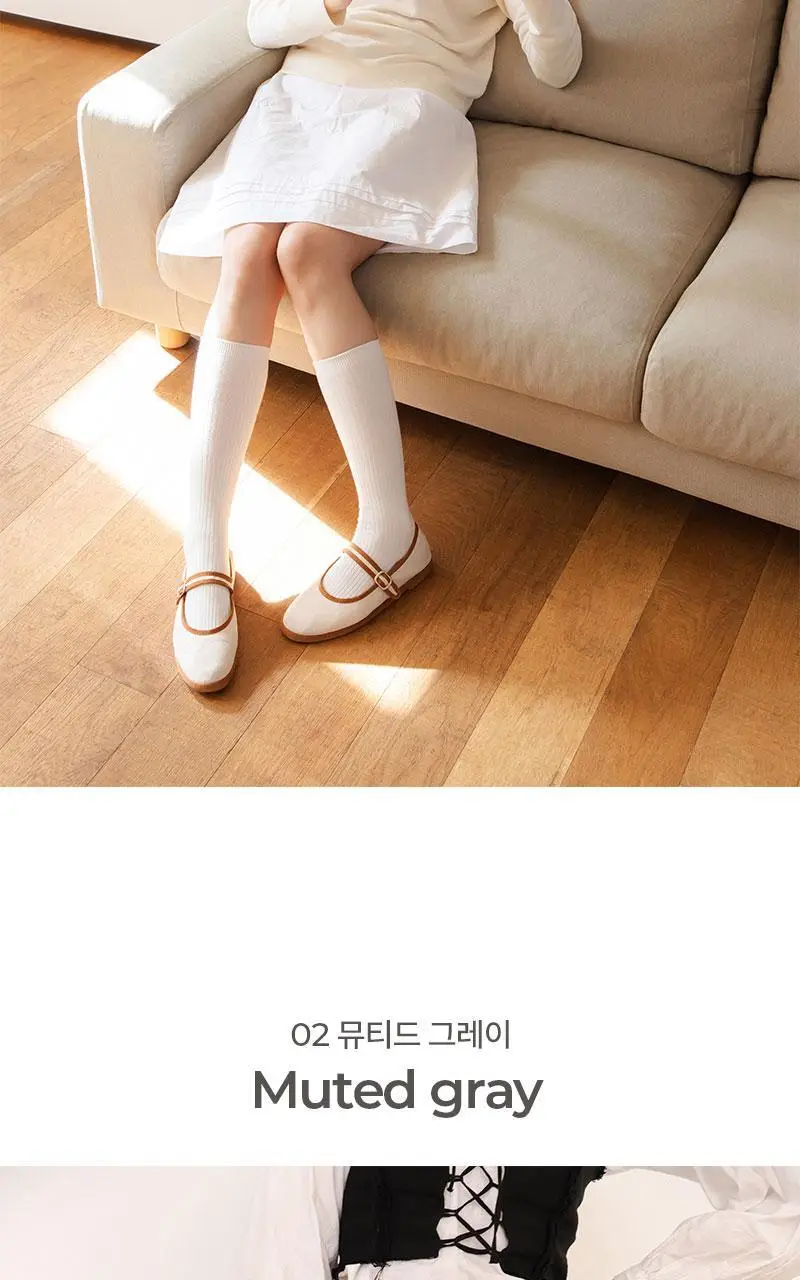 데일리라이크 로지 코튼 니삭스 우먼 2P 세트 상세페이지 8