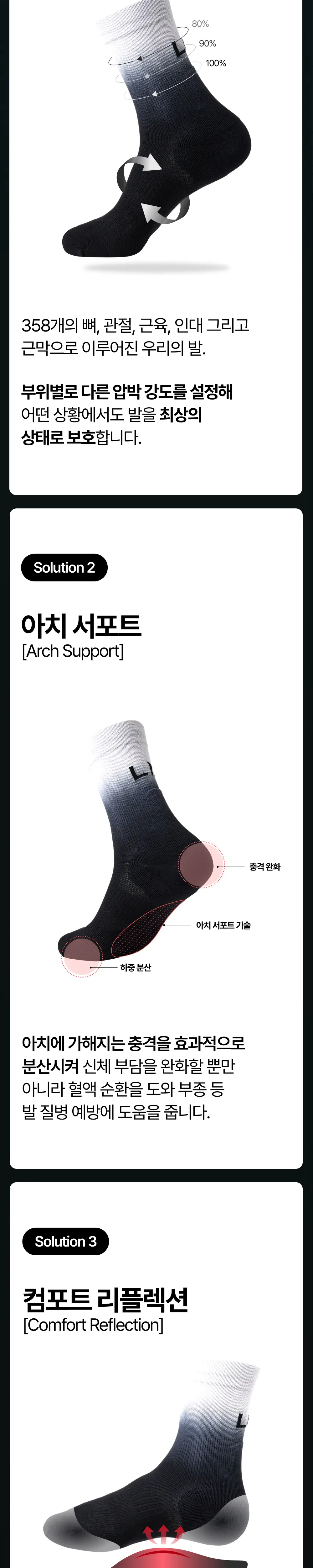 리투 그라데이션 러닝 크루 삭스 7colors(XS/S/M) 상세페이지 3