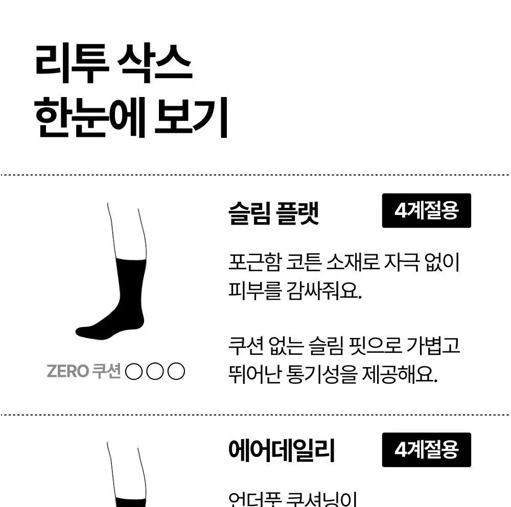 리투 에어 리커버리 페이크 삭스 3colors (S/M) 상세페이지 41