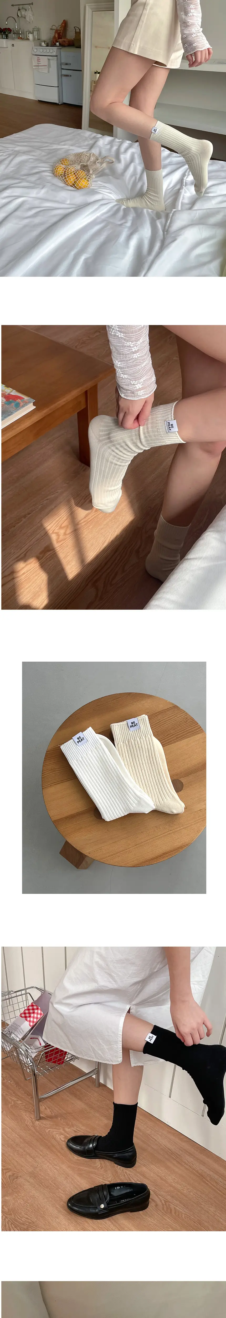 리핏 플레인 라벨 양말 (5colors) 상세페이지 3