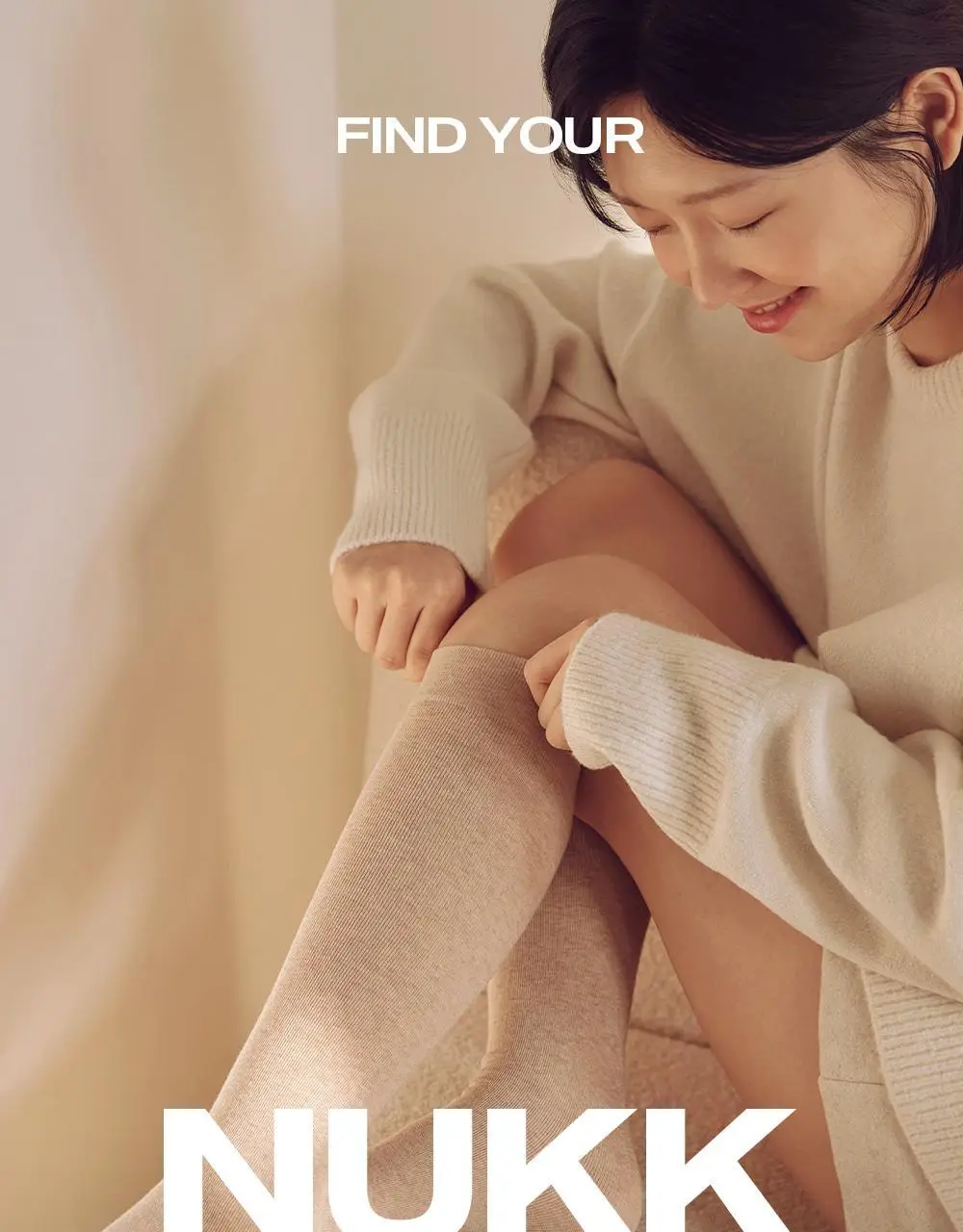 마른파이브 넉넉 소프트 코튼 니삭스 5colors (블랙/차콜/그레이/베이지/아이보리)(숏, 롱) 상세페이지 5