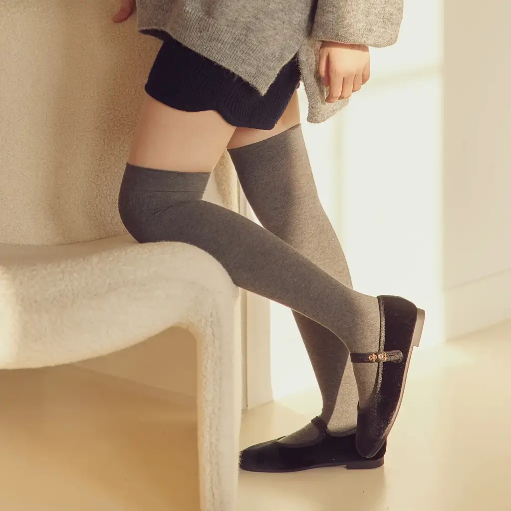 마른파이브 넉넉 소프트 코튼 니삭스 5colors (블랙/차콜/그레이/베이지/아이보리)(숏, 롱)