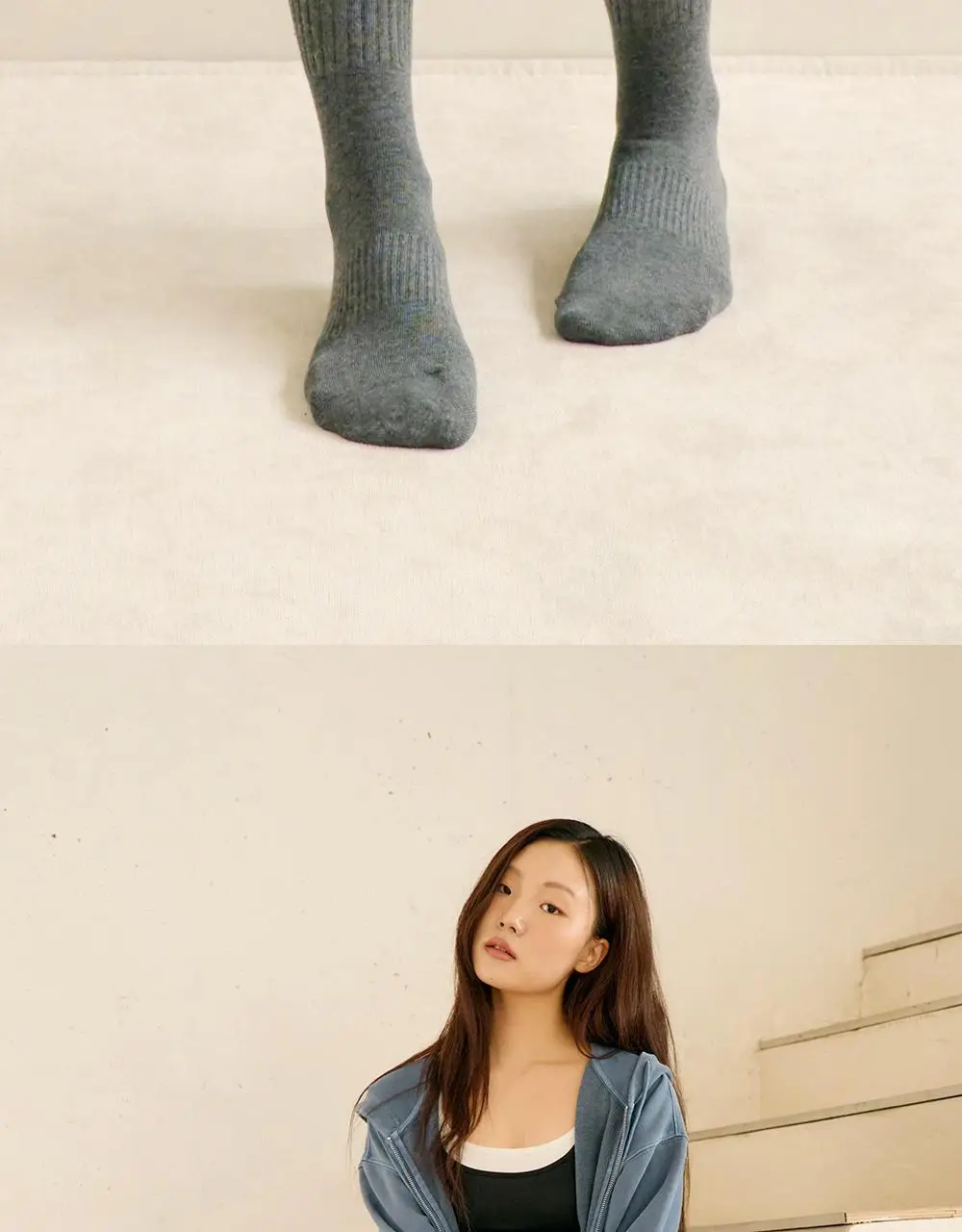 마른파이브 넉넉 솔리드 골지 장목양말 4colors 상세페이지 5