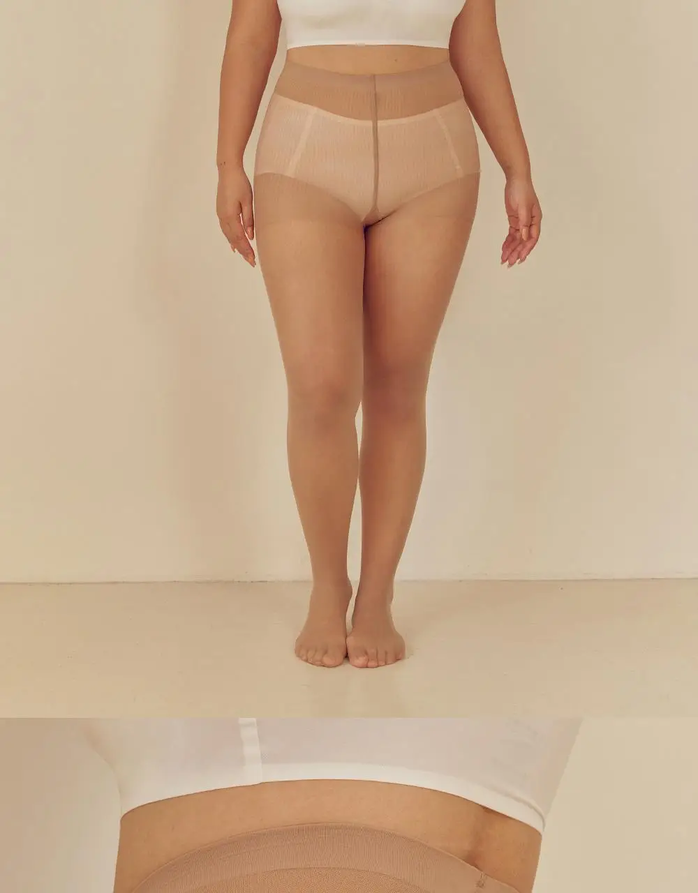 마른파이브 넉넉 올풀림방지 힙업 스타킹 10D 4colors, 3size (아이보리/내추럴/커피/블랙 S~XXL) 상세페이지 19