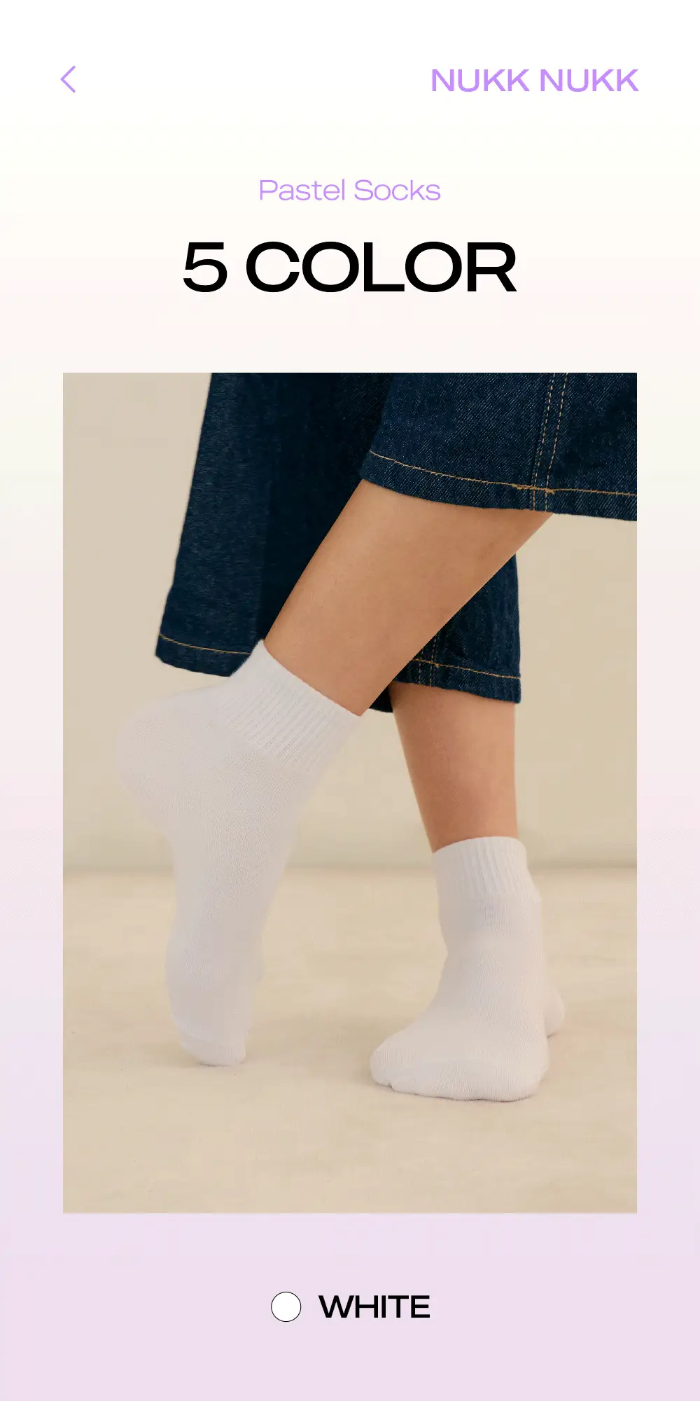 마른파이브 넉넉 파스텔 발목양말 2매 Set 5colors 상세페이지 22