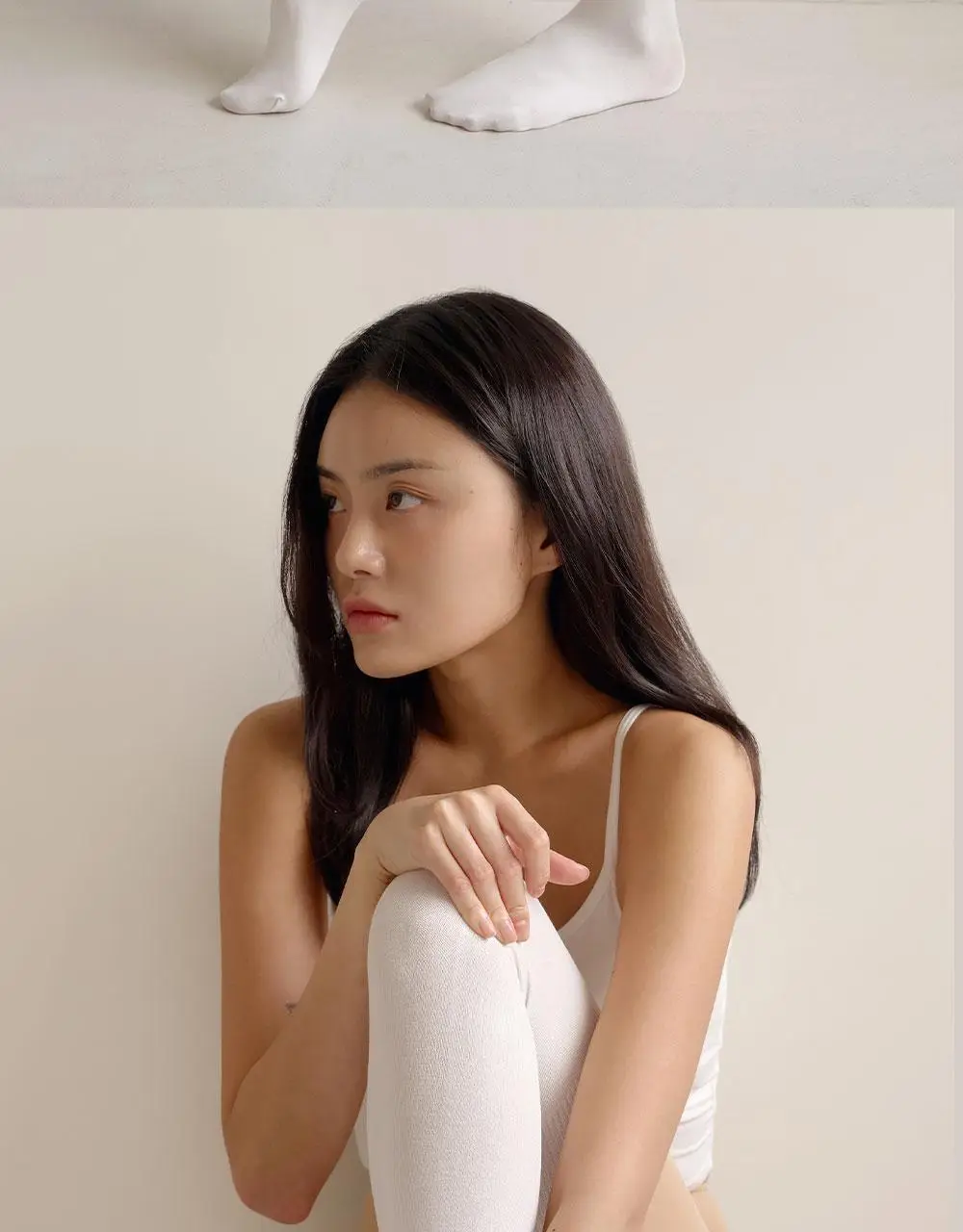 마른파이브 넉넉 UV차단 니트 모달 니하이 골프스타킹 3colors (블랙/차콜/화이트) 상세페이지 48