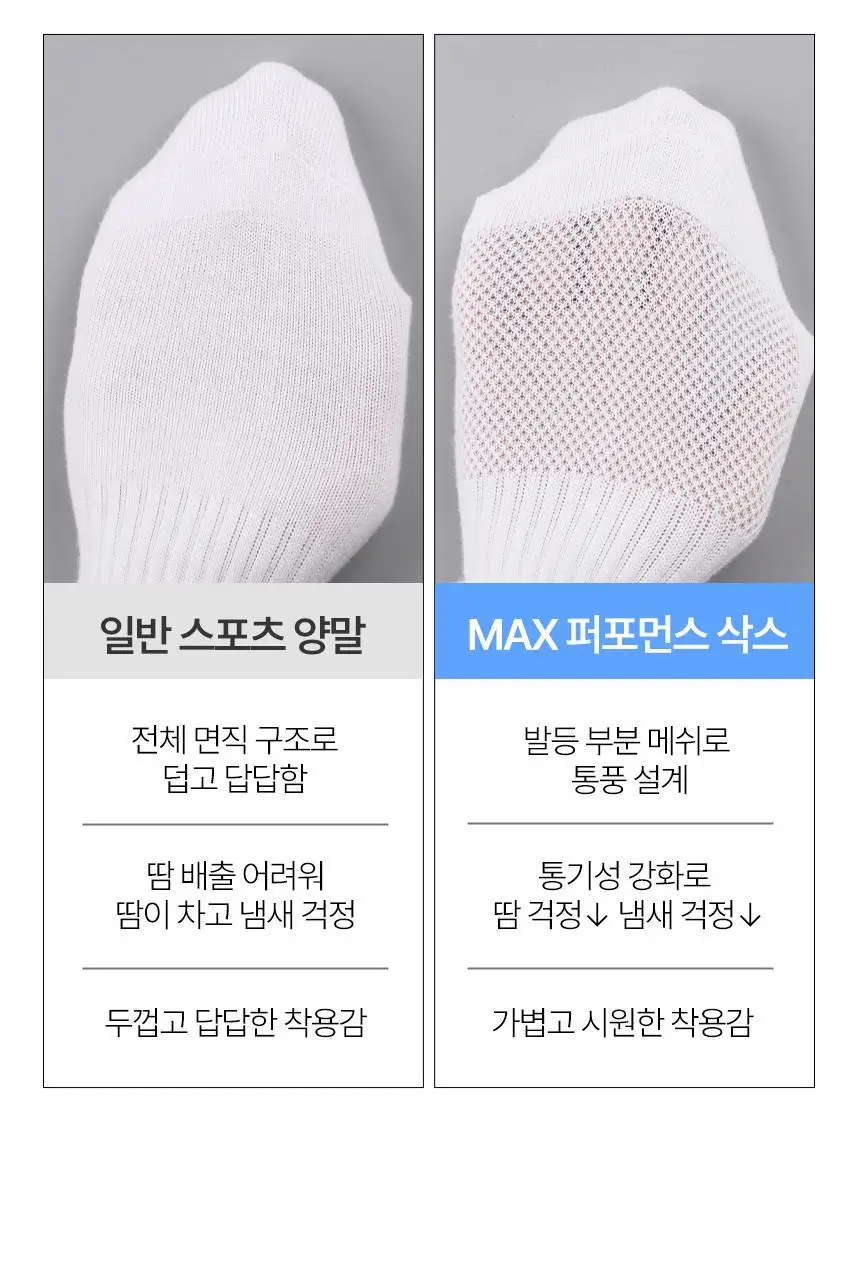 삭피엔스 데오프리 MAX 쿠션 퍼포먼스 메쉬 스포츠 밴드 공용 크루삭스 3colors 상세페이지 19