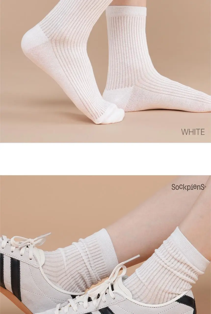 삭피엔스 시스루 골지 여성 양말 5colors (중목/장목) 상세페이지 6