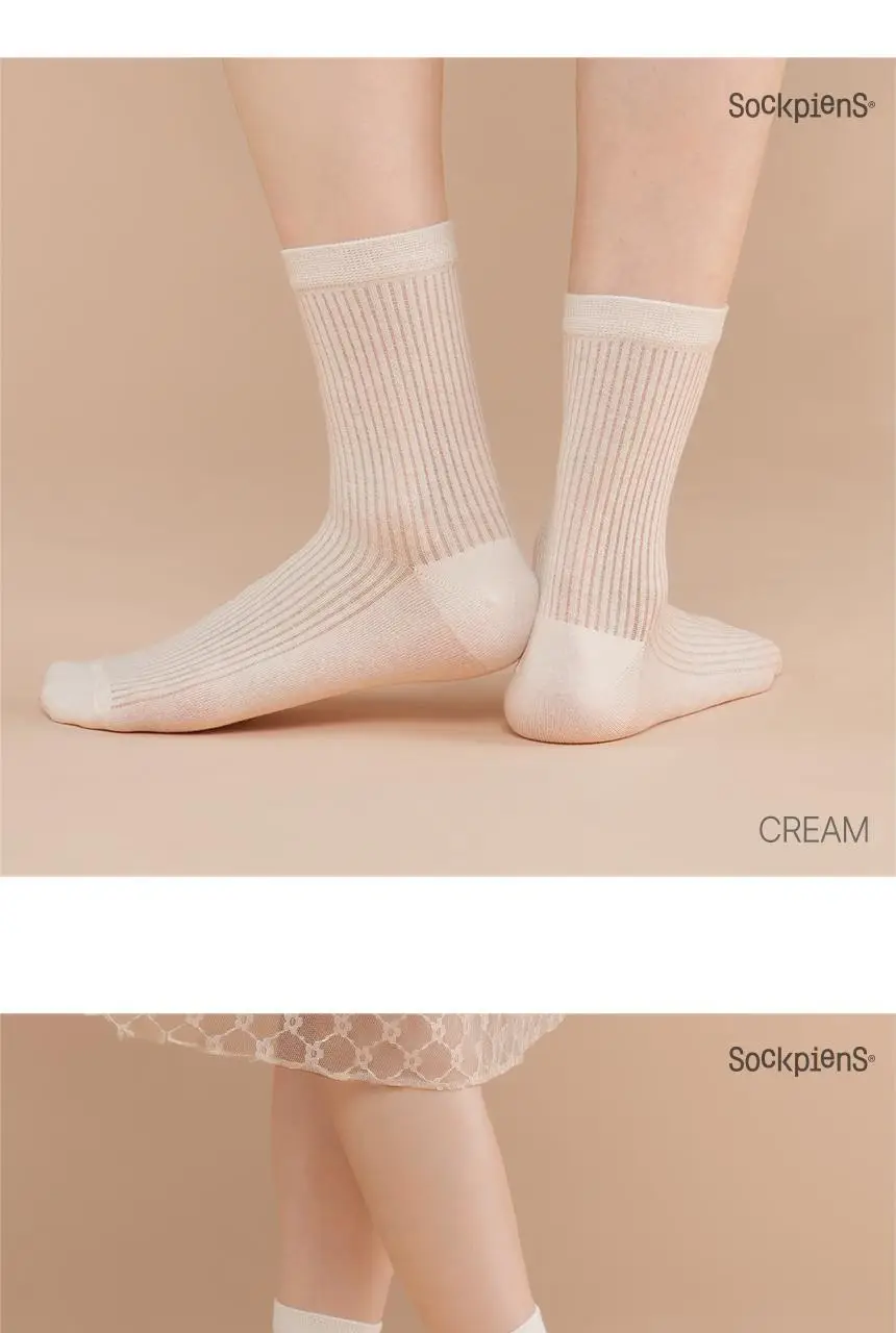 삭피엔스 시스루 골지 여성 양말 5colors (중목/장목) 상세페이지 8