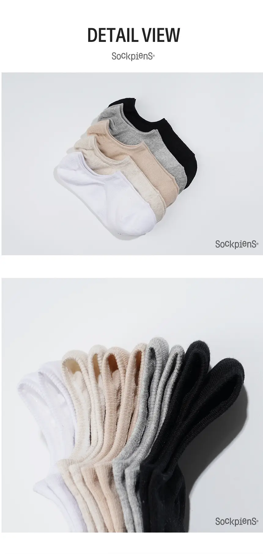 삭피엔스 절대 안벗겨지는 발등덮는 여성 페이크삭스 10켤레 5colors 상세페이지 35