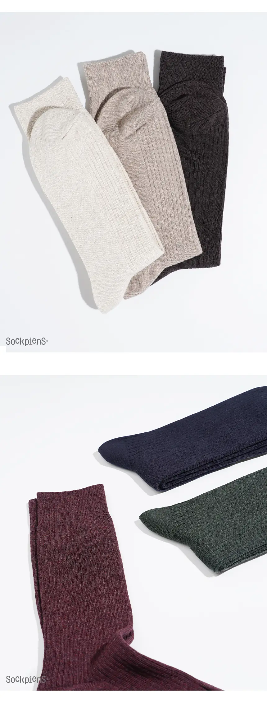 삭피엔스 톡톡한 프리미엄 클래식 골지 남성 양말 5켤레 3colors (화이트/블랙/차콜) 상세페이지 22